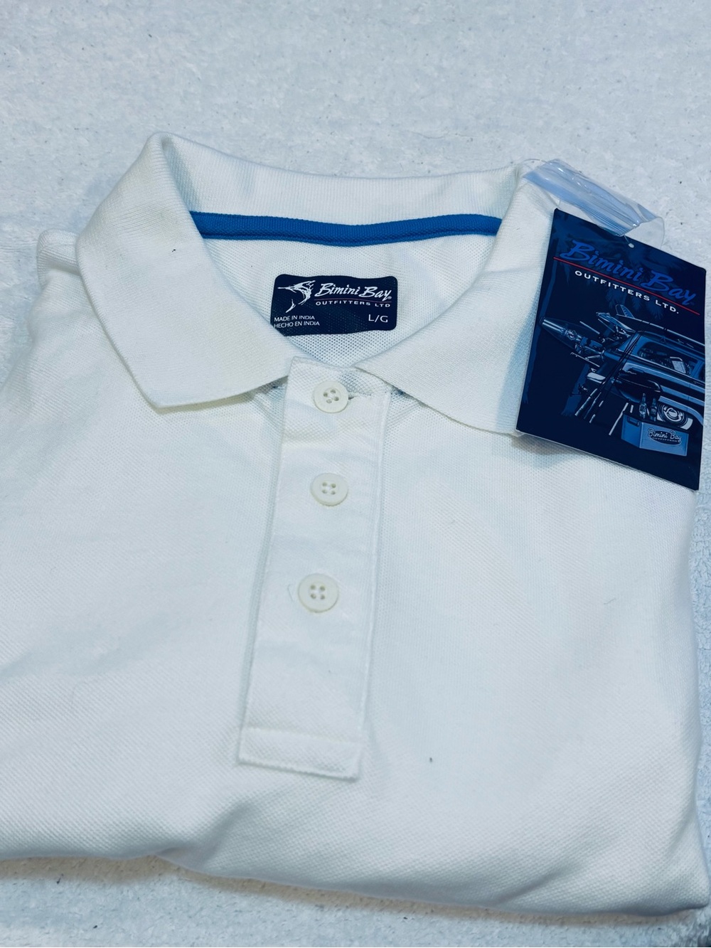 Brand New Cotton polo shirt by Bimini Bay - size Large
